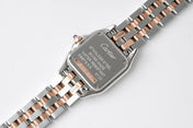PANTHERE DE CARTIE 22MM QUARTZ ROSE GOLD STEEL WHITE DIAL