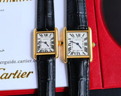 TANK MUST SMALL GOLD LEATHER STRAP WHITE DIAL