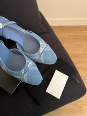 high slingbacks light blue denim