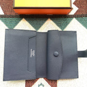 BEARN COMPACT WALLET 12 IN PRUSSIAN BLUE EPSOM LEATHER