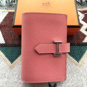 BEARN COMPACT WALLET 12 IN BLUSH PINK EPSOM LEATHER
