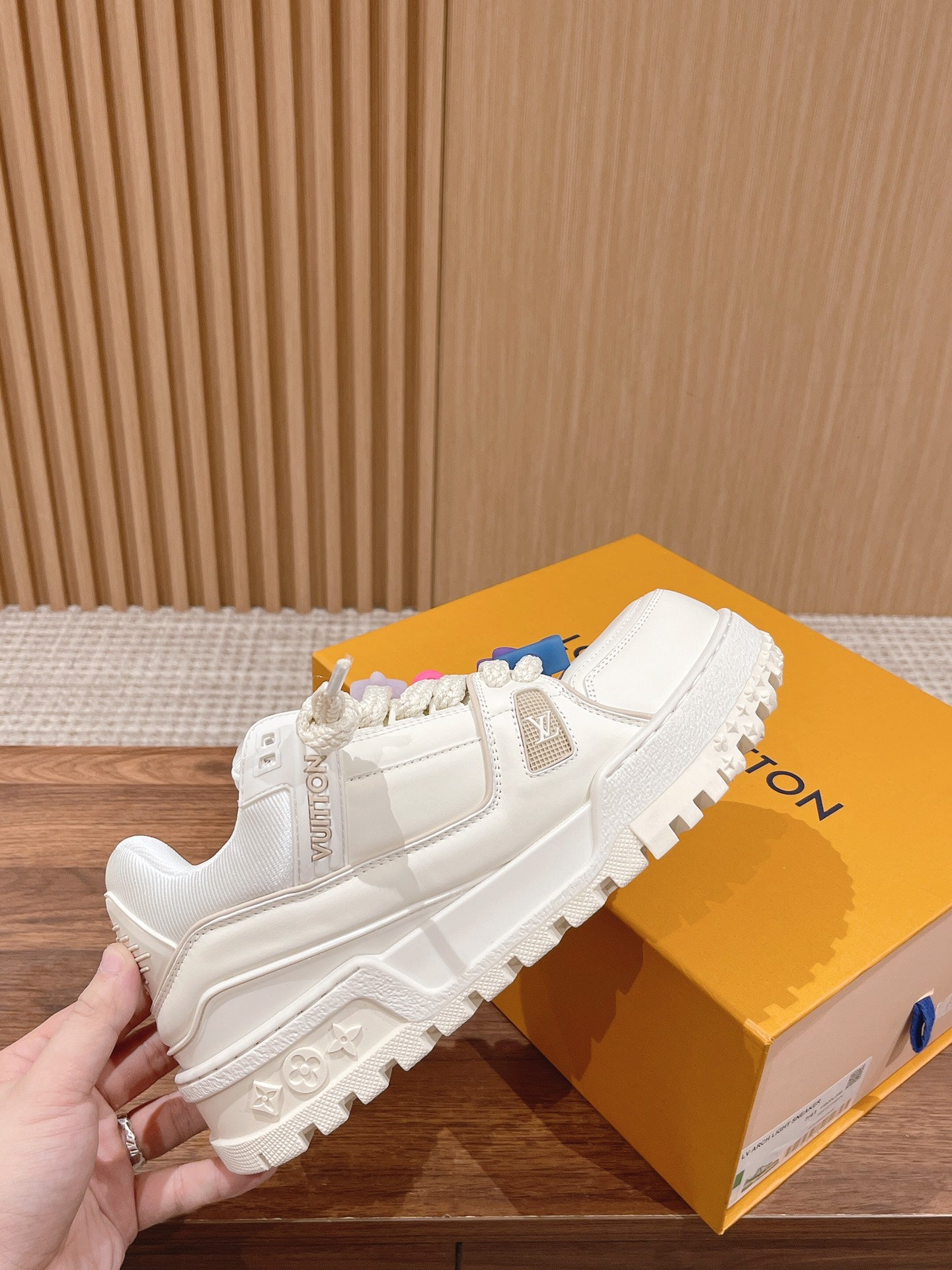 LV Trainer Maxi Sneaker White Calfskin