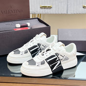 VALENTINO 25S GARAVANI VL7N SNEAKERS IN WHITE MIX BLACK LAMBSKIN