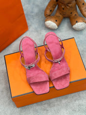 Glamour 75 Sandal Pink Suede