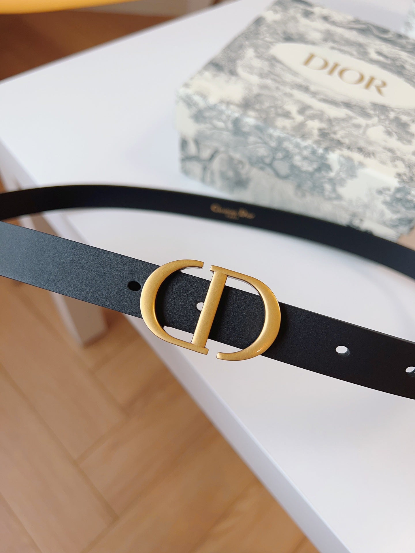 DIOR 25S BELT 20 MM IN BLACK CALFSKIN 613184