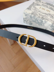 DIOR 25S BELT 20 MM IN BLACK CALFSKIN 613184