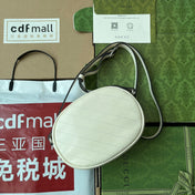 SMALL BLONDIE OVAL SHOULDER BAG 20 IN OFF WHITE CALFSKIN