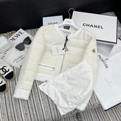 MONCLER 25S TWEED DOWN HOODED JACKET 256