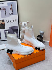 H FUN CLASSIC SNEAKER STYLISH WHITE FABRIC