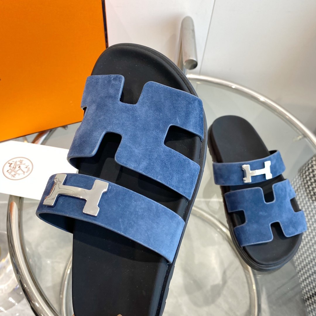 Chypre Sandal Blue Suede