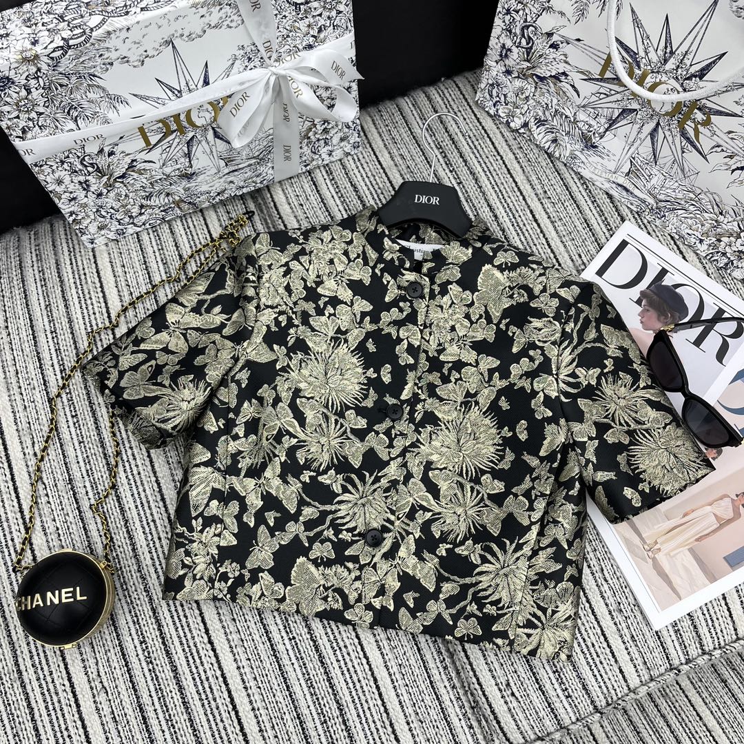 DIOR 25S CROPPED JACQUARD JACKET 796