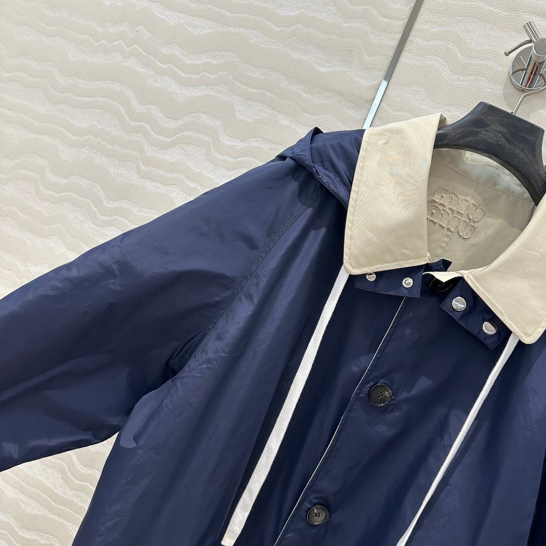 MIUMIU LONG HOODED JACKET 276222