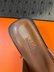 ILOT FLAT SANDAL IN BRONZE BROWN CALFSKIN
