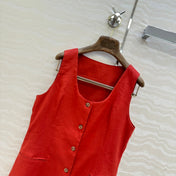 LP SLEEVELESS LINEN BLAZER 272246
