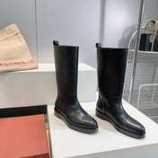 LP 25S JOHN BOOT IN BLACK CALFSKIN