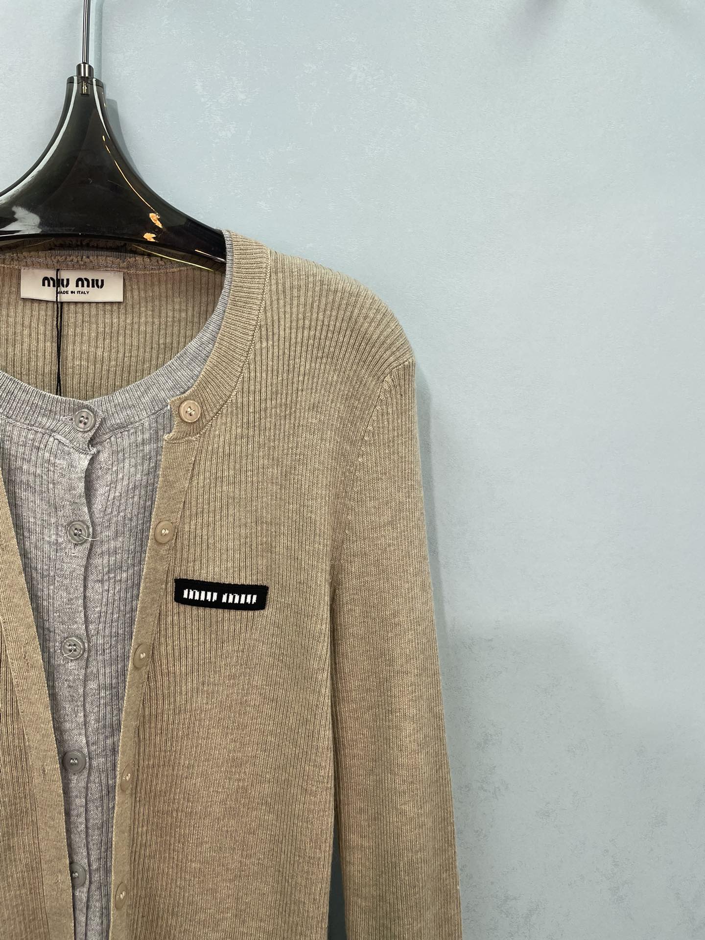MIUMIU 26S ROUND-NECK KNIT CARDIGAN 1394