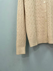 MIUMIU 26S SHIRT-COLLAR CABLE-KNIT CARDIGAN 1391