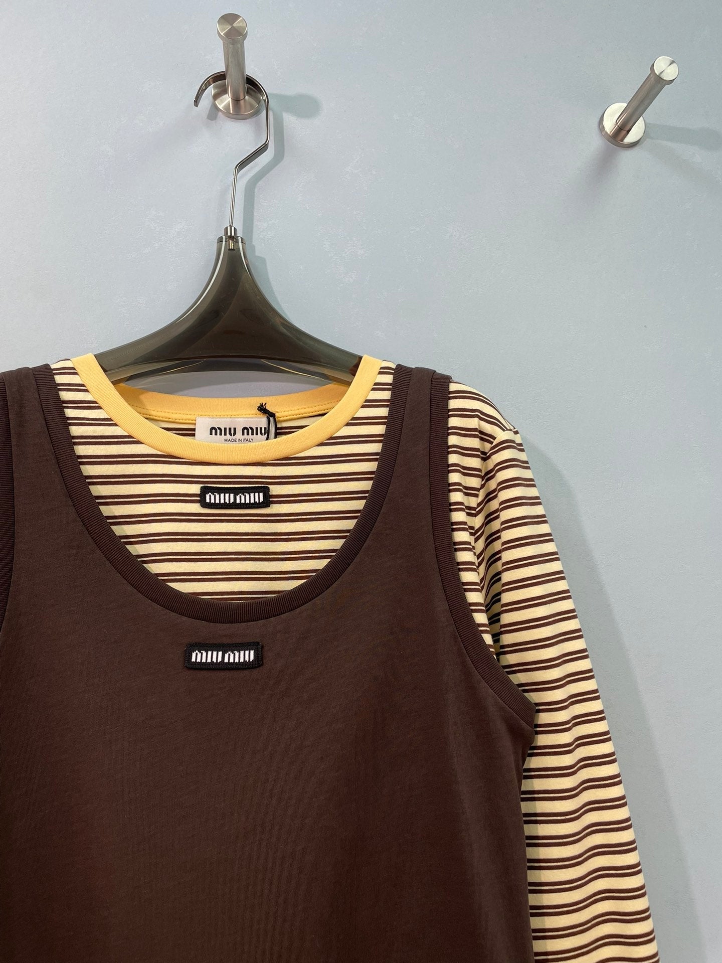 MIUMIU 26S TANK TOP AND T-SHIRT SET 1575