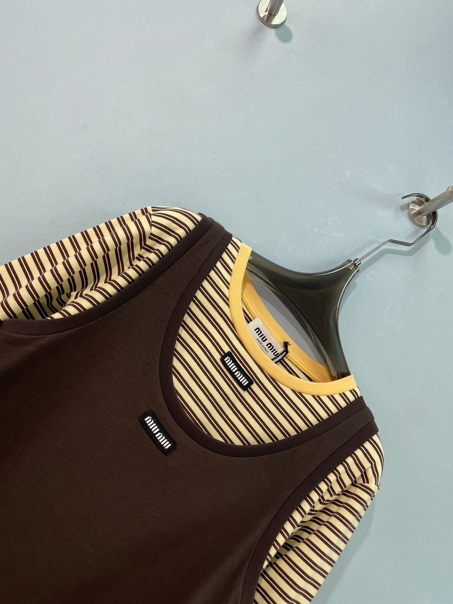 MIUMIU 26S TANK TOP AND T-SHIRT SET 1575