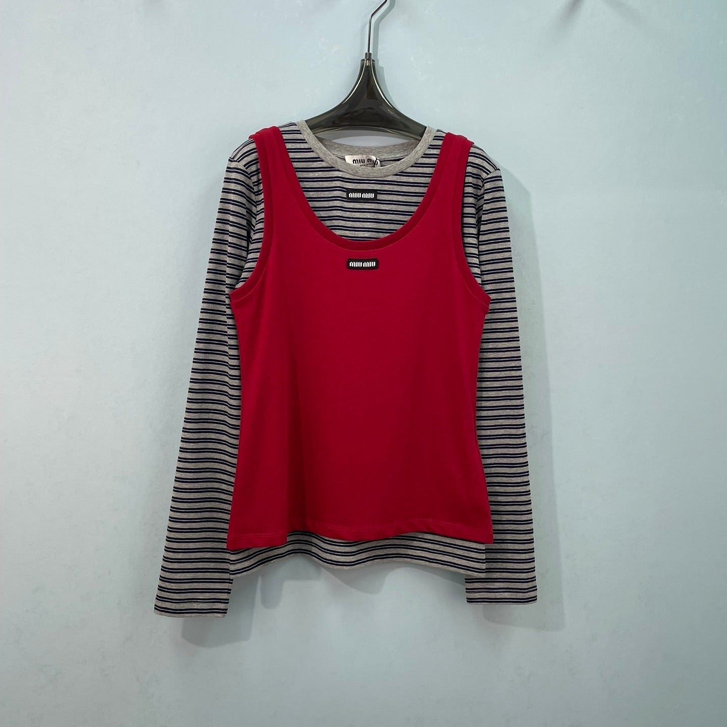MIUMIU 26S TANK TOP AND T-SHIRT SET 1576