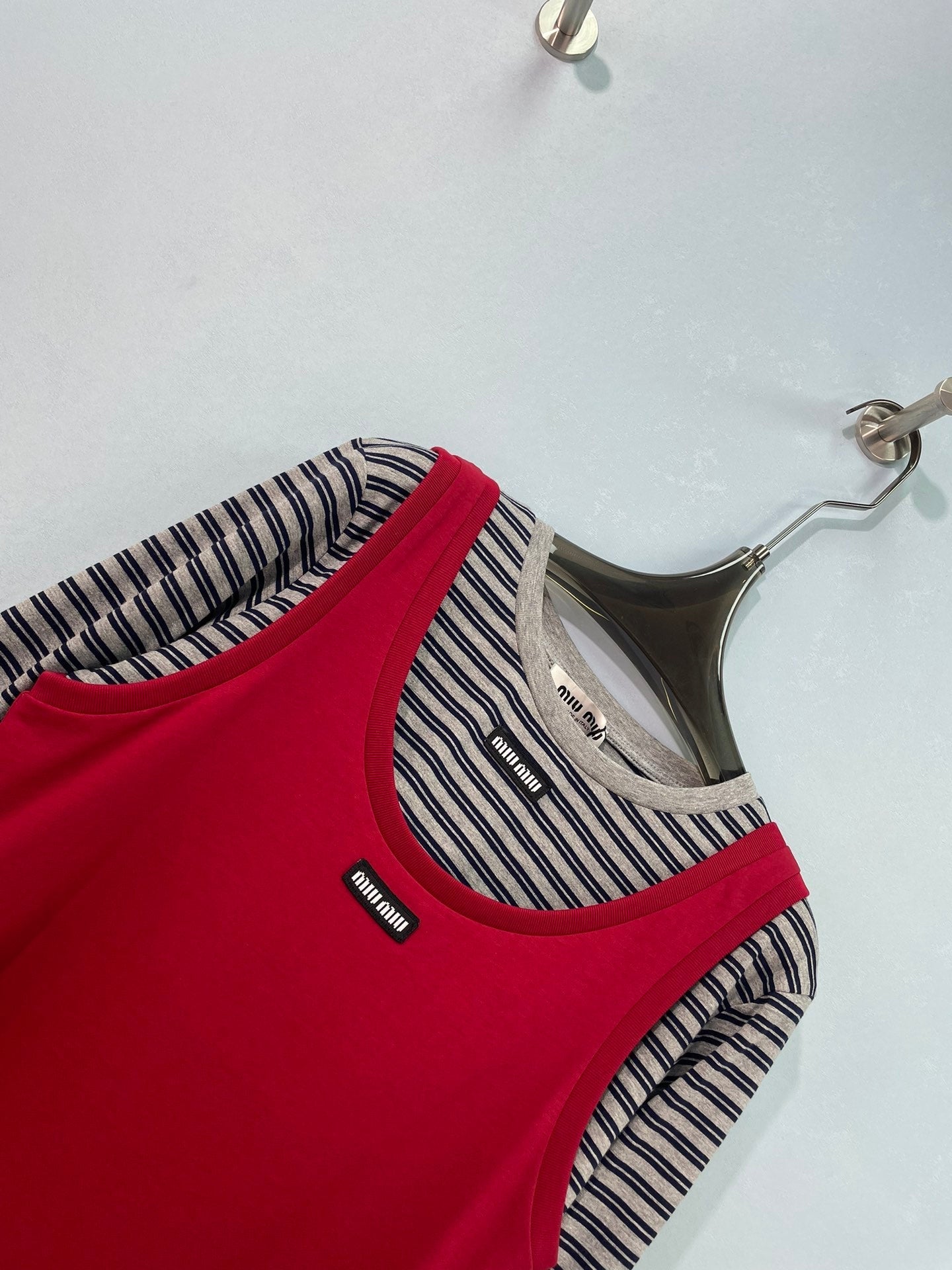 MIUMIU 26S TANK TOP AND T-SHIRT SET 1576