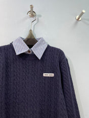 MIUMIU 26S CABLE-KNIT SWEATER 1540