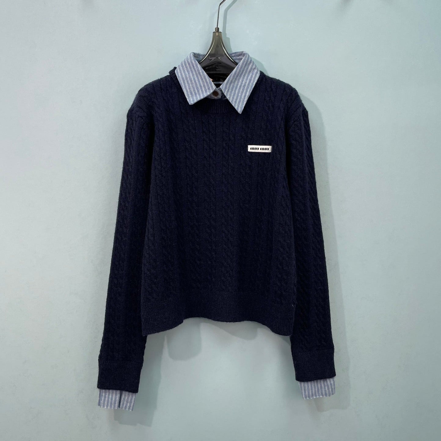 MIUMIU 26S CABLE-KNIT SWEATER 1540