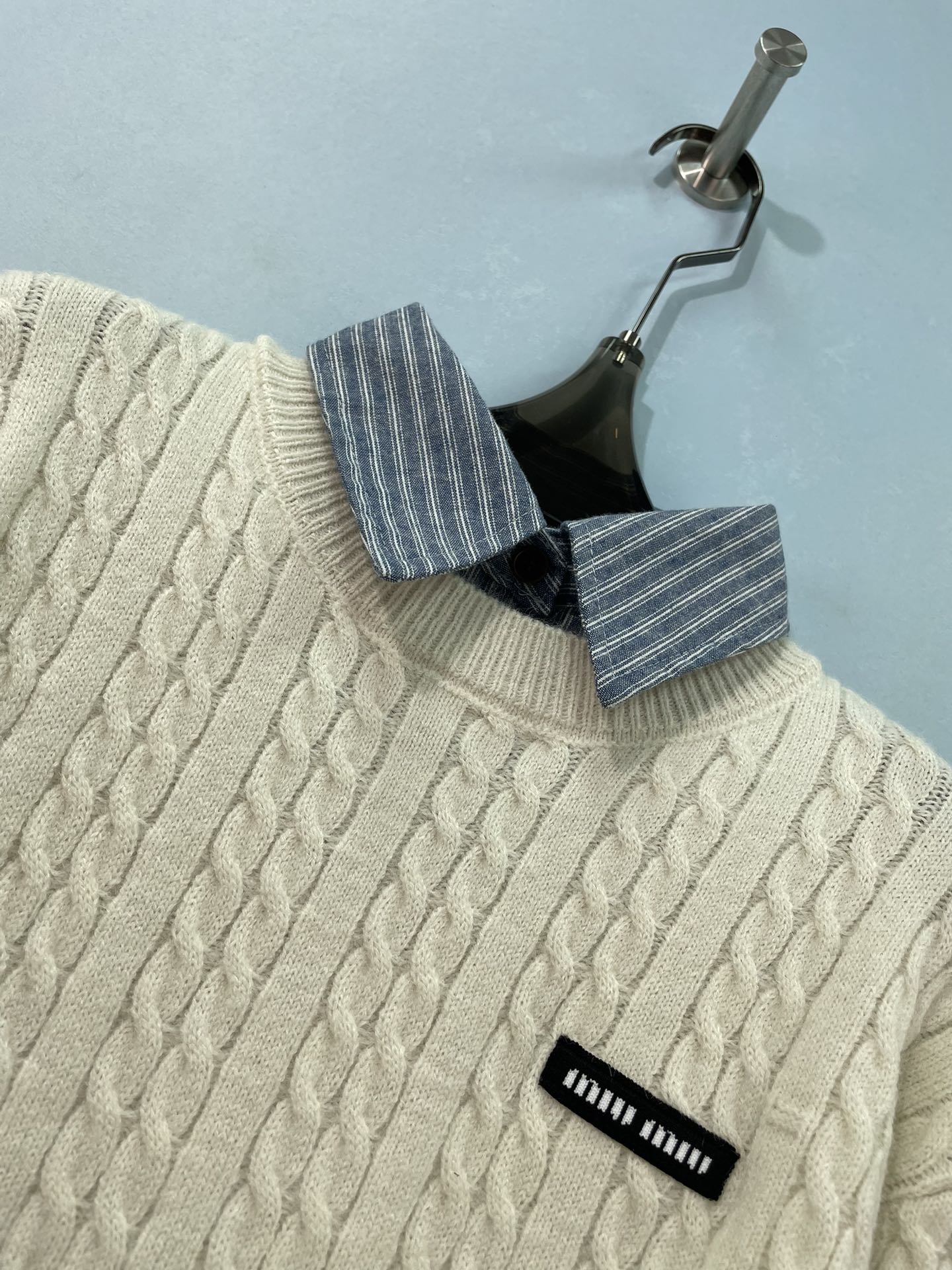MIUMIU 26S CABLE-KNIT SWEATER 1539