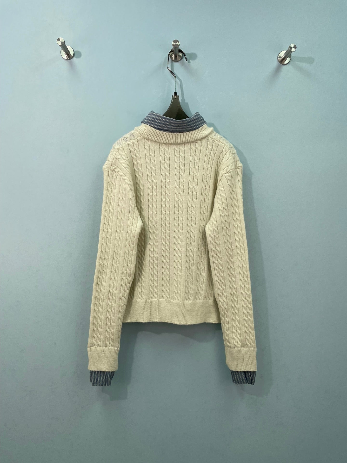 MIUMIU 26S CABLE-KNIT SWEATER 1539