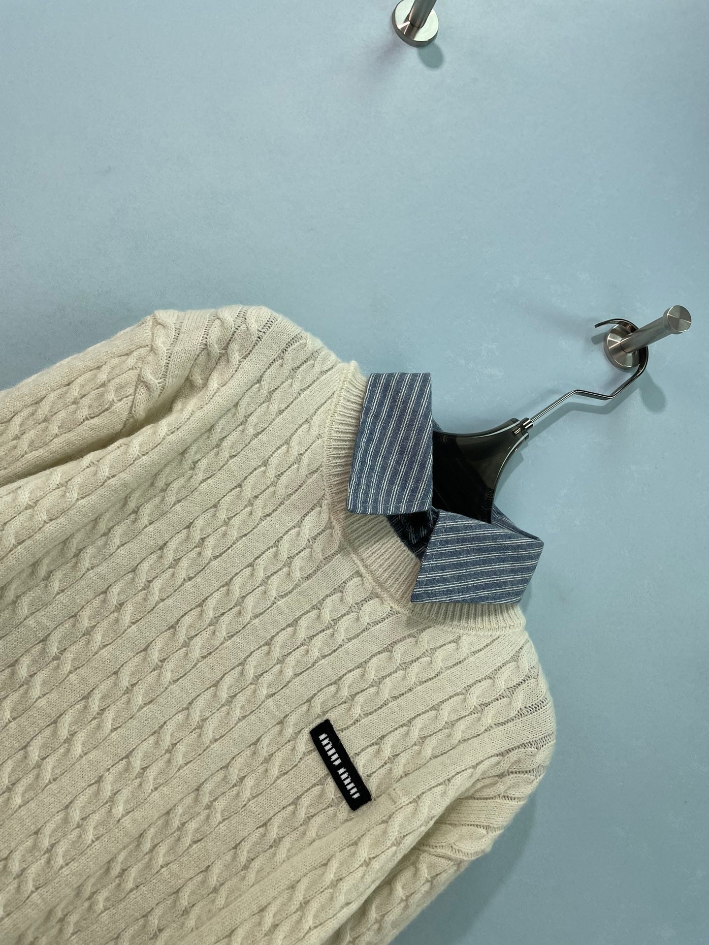 MIUMIU 26S CABLE-KNIT SWEATER 1539