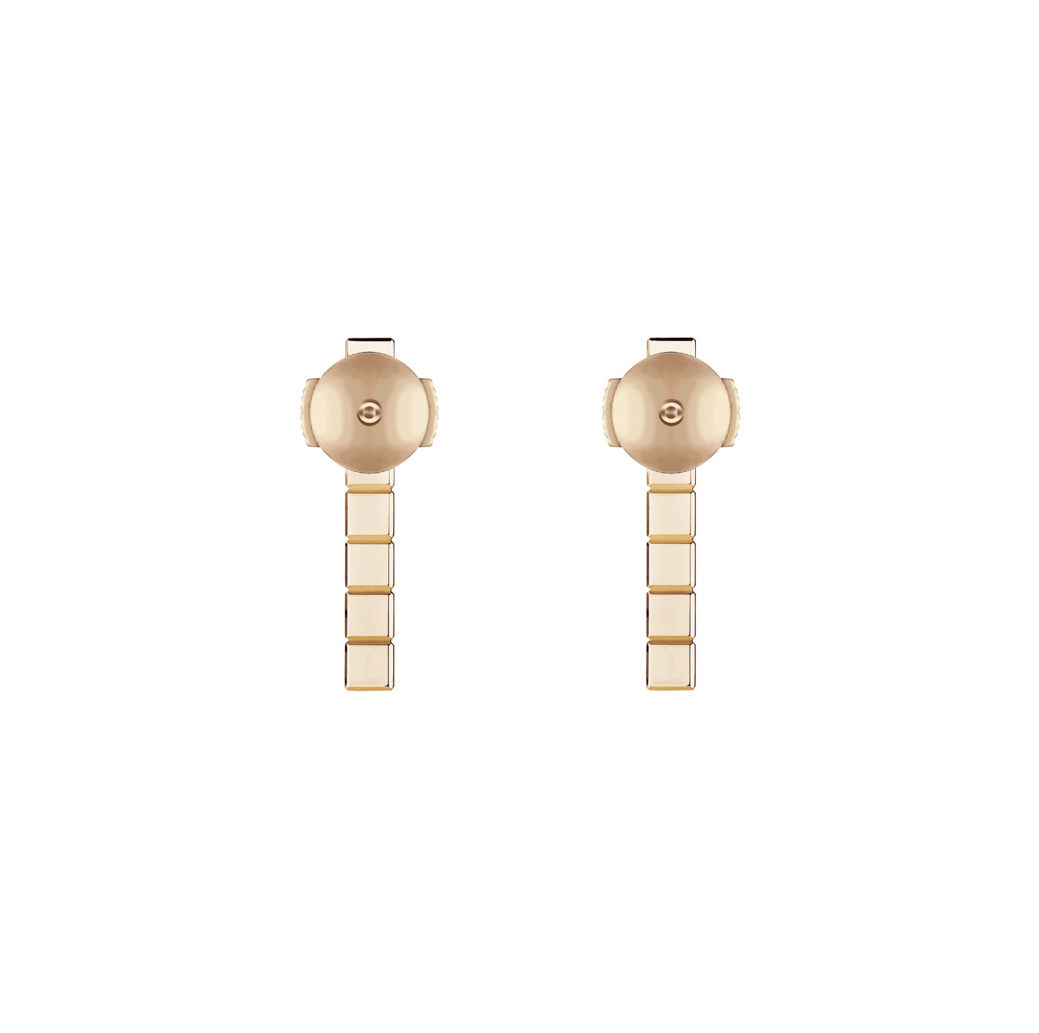 ICE CUBE PINK GOLD DIAMONDS EARRINGS