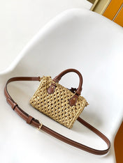 NANO SPEEDY 16 IN RAFFIA GOLD HARDWARE