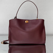RODEO MEDIUM BAG 35 IN BURGUNDY SMOOTH CALFSKIN GOLD HARDWARE