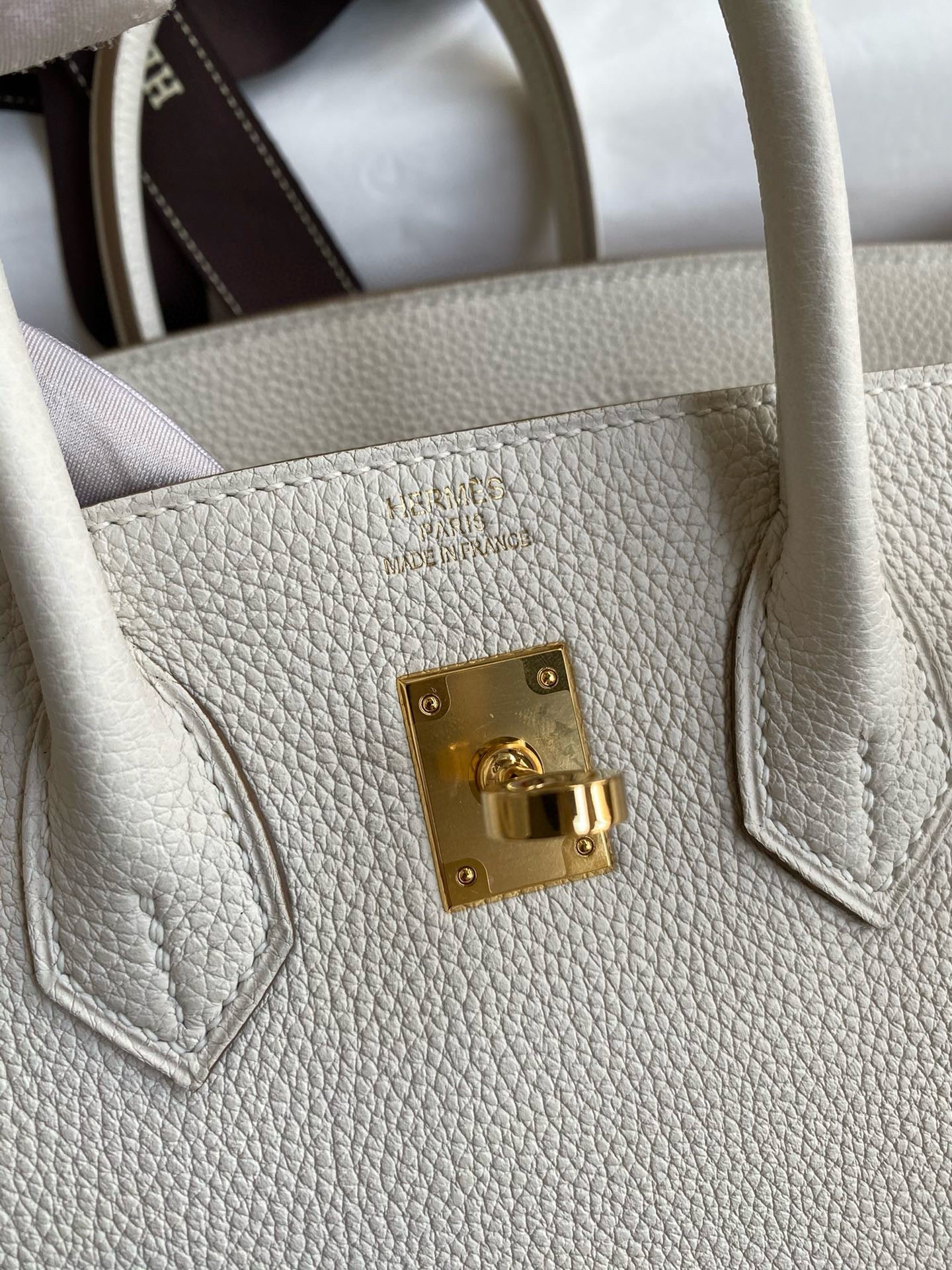 HM BIRKIN 25CM CREAM TOGO LEATHER GOLD HARDWARE