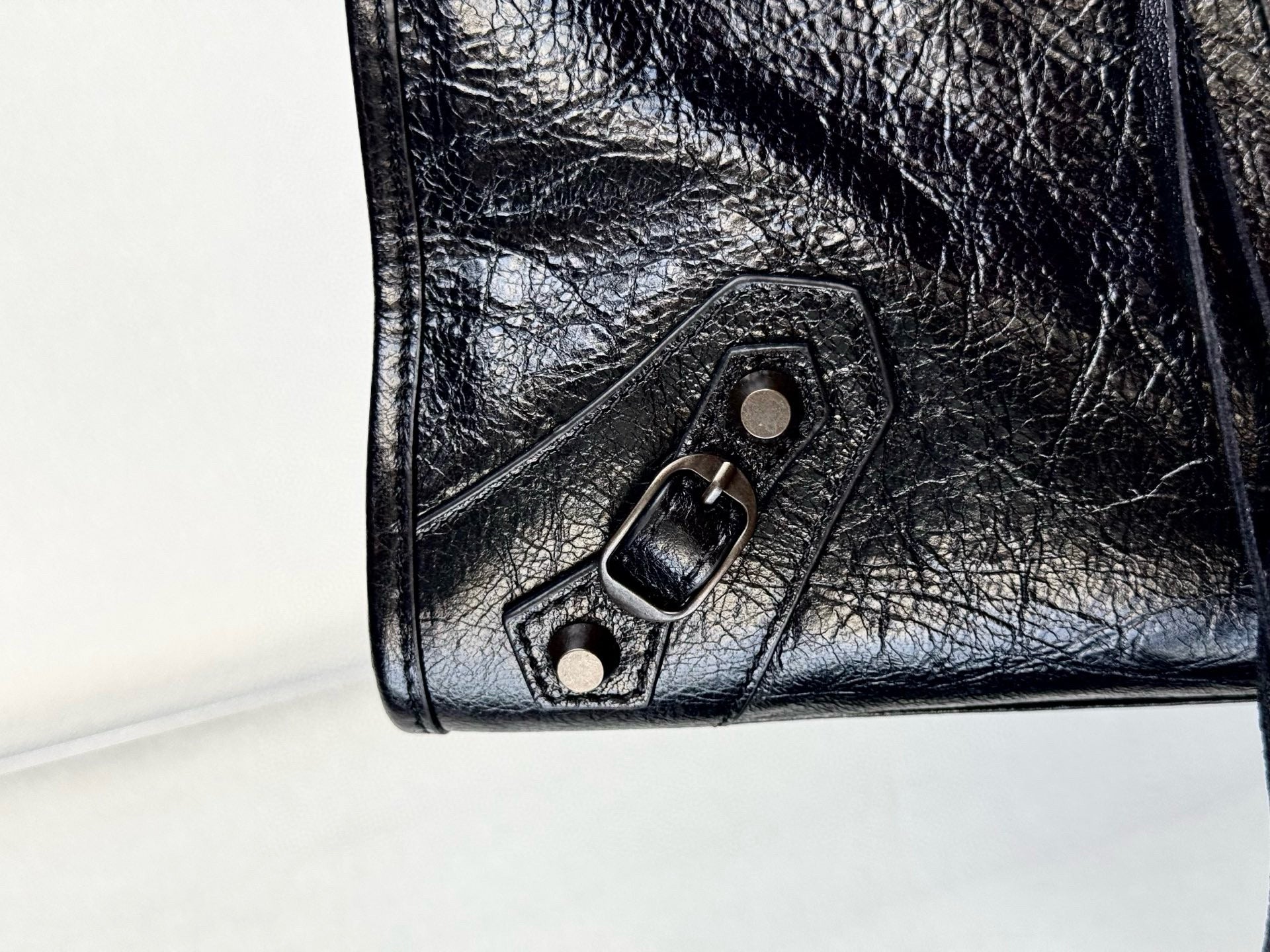 LE CITY BAG IN BLACK LEATHER