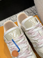 LV TRAINER SNEAKERS IN WHITE CALFSKIN