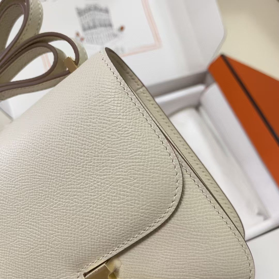 CONSTANCE 18 MILKY WHITE EPSOM GOLD HARDWARE