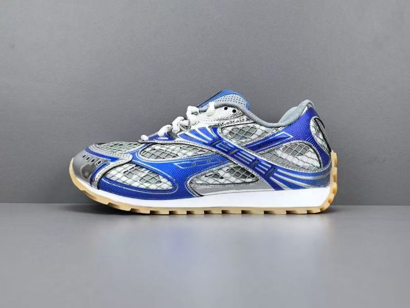 BV SNEAKERS IN SILVER AND BLUE MESH