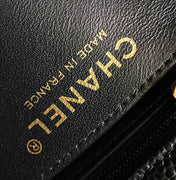 MINI RECTANGLE FLAP BAG 20CM BLACK CAVIAR GOLD HARDWARE