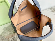 GG HORSEBIT HOBO BAG 46 IN LIGHT BLUE CALFSKIN GOLD HARDWARE