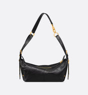 CD SHOULDER BAG 25 IN BLACK CALFSKIN GOLD HARDWARE TP2