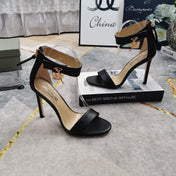 TOM FORD PADLOCK HIGH HEELS IN BLACK CALFSKIN