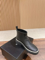 CC RAIN BOOTS BLACK CREAM TPU