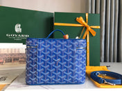MUSE VANITY CASE 20 IN BLUE GOYARDINE CANVAS