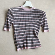 PRADA 26S SHORT-SLEEVE KNIT TOP 1103