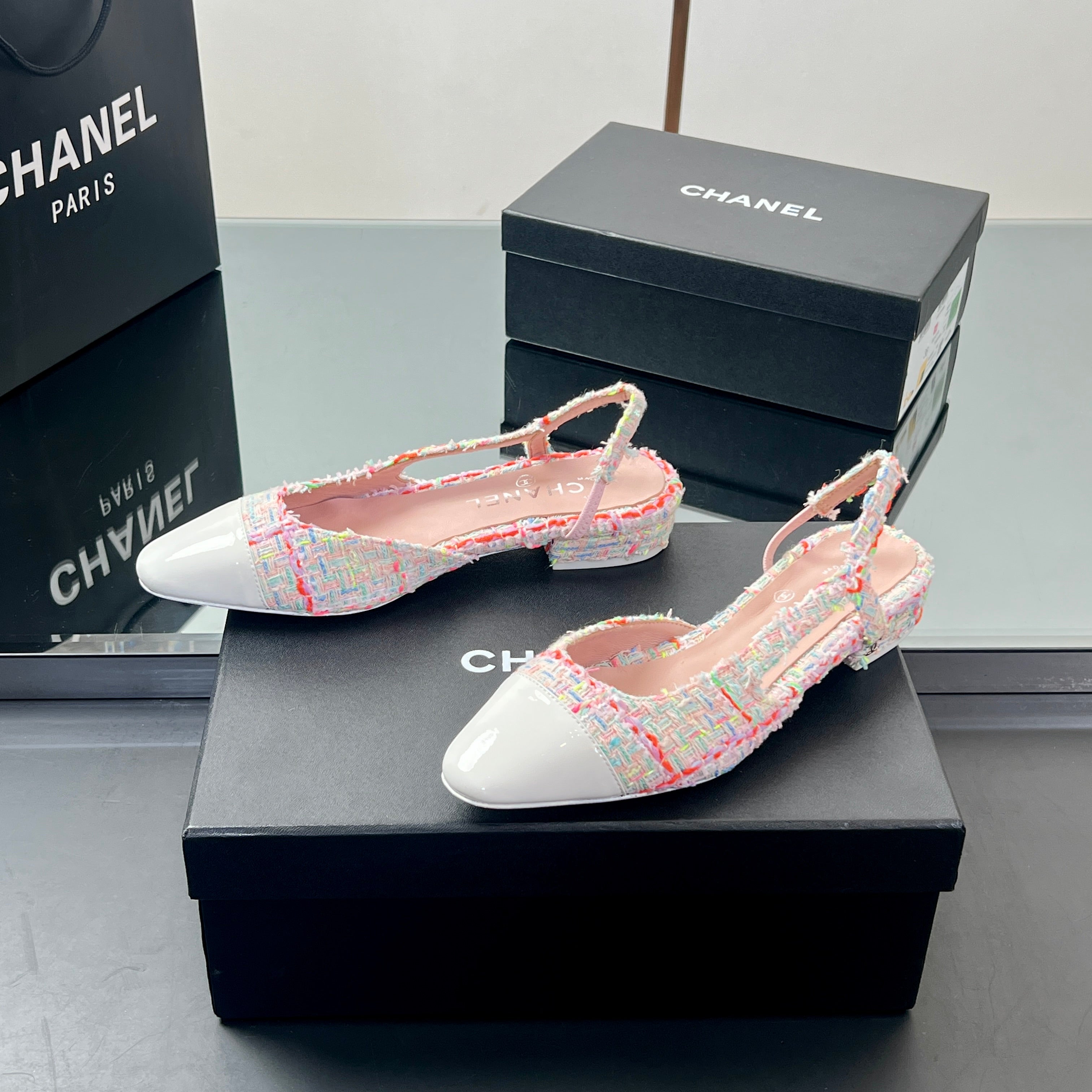 CC SLINGBACK 25S 25 MM IN MULTICOLOR TWEED