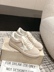 BALL STAR 2 SNEAKERS WITH WHITE CALFSKIN STAR BEIGE SUEDE UPPER