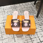 LV CHERRY HIGH HEELS 25S 55 MM IN DARK BROWN AND LIGHT PINK CALFSKIN STYLE 2
