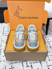 LV 26S TILTED SNEAKERS 40MM IN BLUE FABRIC