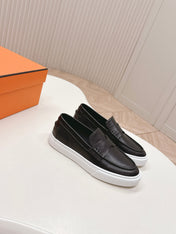 HM 25S SLIP-ON IN BLACK LAMBSKIN